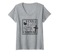 Women's I Can Do All Things Through Christ V-Neck T-Shirt