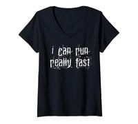 Women's I Can Run Really Fast V-Neck T-Shirt