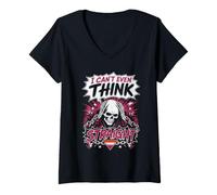 Women's I can t Even Think Straight LGBT Pride Lesbian V-Neck T-Shirt