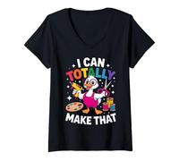 Womens I Can Totally Make That Crafting Duck Outfit for Creative V-Neck T-Shirt