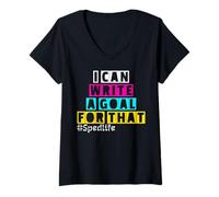 Womens I Can Write a Goal for That Funny SPED Teacher V-Neck T-Shirt