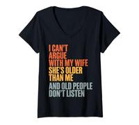 Womens I Can't Argue with My Wife V-Neck T-Shirt