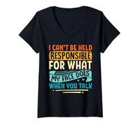 Women's I Can't Be Held Responsible for What My Face Does Sarcastic V-Neck T-Shirt