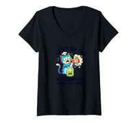 Women's I Cant Go Out Sourdough Starter Baker Cat Humor V-Neck T-Shirt
