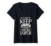 Womens I Can't Keep Calm - I'm from Jaipur V-Neck T-Shirt