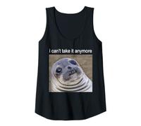 Womens I Can't Take It Anymore Silly Seal Meme Tank Top