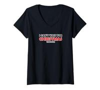 Womens I Can't Wait for Christmas to be Over V-Neck T-Shirt