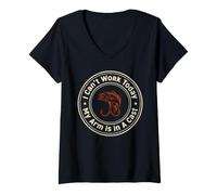 Women's I Can't Work Today My Arm is in A Cast Fishing V-Neck T-Shirt