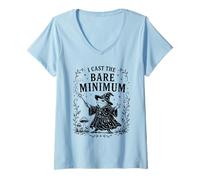 Women's I CAST THE Bare Minimum | Funny Frog V-Neck T-Shirt