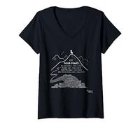 Womens I climbed the UK's Four Peaks V-Neck T-Shirt