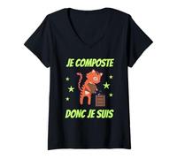 Women's I Compose so I am Nature Bio Recycling Ecology V-Neck T-Shirt