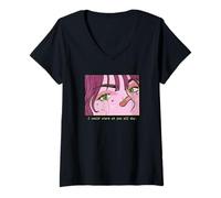Womens I Could Stare at You All Day (Love Statement Anime Graphic) V-Neck T-Shirt