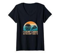 Womens I Count Carbs So You Don't Have To A Dietitian Dietary Team V-Neck T-Shirt