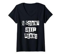 Women's I Count Jelly Beans V-Neck T-Shirt