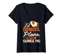 Womens I’d Cancel Plans for My Guinea Pig V-Neck T-Shirt