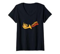 Womens I Destroy Silence Twisty Trombone Player Marching Jazz Band V-Neck T-Shirt