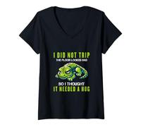 Womens I Did Not Trip The Floor Looked Sad So I Thought It Need Hug V-Neck T-Shirt