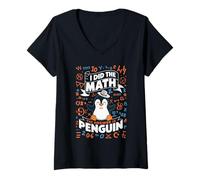 Women's I Did The Math The Answer is Penguin V-Neck T-Shirt