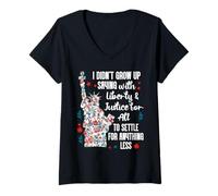 Womens I Didnt Grow Up Saying With Liberty and Justice for All USA V-Neck T-Shirt