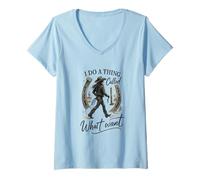 Womens I Do A Thing Called What I Want Cowgirl Western Graphic V-Neck T-Shirt