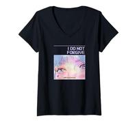 Womens I Do Not Forgive (Justice Statement) (Anime Graphic) V-Neck T-Shirt