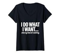 Women's I Do What I Want When My Boss Isn't Watching V-Neck T-Shirt