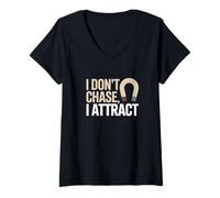 Womens I Don’t Chase, I Attract V-Neck T-Shirt