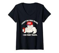 Womens I Don’t Do Free Trade, I Do Fair Trade Tariff Daddy V-Neck T-Shirt