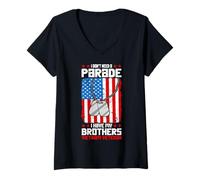 Womens I Don’t Need a Parade. I Have My Brothers - Vietnam Veteran V-Neck T-Shirt