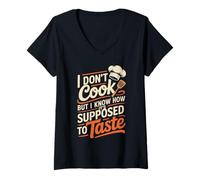 Women's I Don't Cook But I Know How It's Supposed to Taste V-Neck T-Shirt