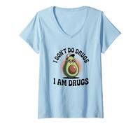 Womens I Dont Do Drugs Funny Party Design V-Neck T-Shirt