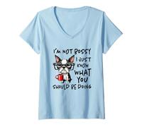 Womens I Don't Do Mornings Grumpy Dog Coffee V-Neck T-Shirt