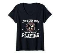 Women's I Dont Even Know Whos Playing Funny Taekwondo Fan Event V-Neck T-Shirt