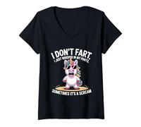 Women's I Don't Fart I Just Whisper in My Pants V-Neck T-Shirt