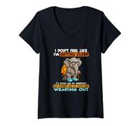 Womens I Don't Feel Like I'm Getting Older Elephant Retirement Fun V-Neck T-Shirt