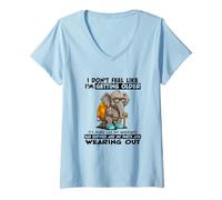 Womens I Don't Feel Like I'm Getting Older Elephant Retirement Fun V-Neck T-Shirt