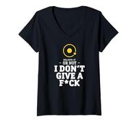 Womens I Don't Give A - Funny Geocentric Astronomy V-Neck T-Shirt