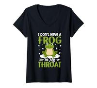 Womens I Don't Have A Frog in My Throat V-Neck T-Shirt