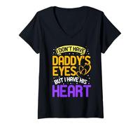 Womens I Don't Have Daddy's Eyes - Adopt Adoption Gotcha Day V-Neck T-Shirt