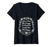 Womens I Don't Have the Energy to Pretend I Like You Today Funny V-Neck T-Shirt