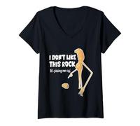 Womens i Don't Like This Rock It's Pissing Me Off V-Neck T-Shirt