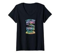 Women's I Don't Make Mistakes I Make Spontaneous Creative Decisions V-Neck T-Shirt
