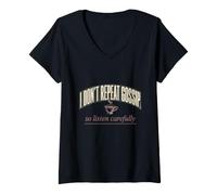 Women's I Dont Repeat Gossip So Listen Carefully Funny Sassy Tee V-Neck T-Shirt