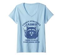 Women's I Don't Struggle with ADHD I'm Actually Very Good At It V-Neck T-Shirt