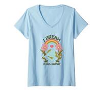 Womens I Dream in Dos Idiomas Bilingual Teacher ESL Multilingualism V-Neck T-Shirt
