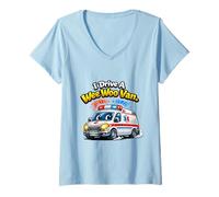 Women's I Drive A Wee Woo Van Ambulance Driver Paramedic Emergency V-Neck T-Shirt