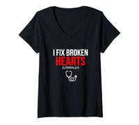 Women's I Fix Broken Hearts Literally Cardiology Physician Surgeon V-Neck T-Shirt