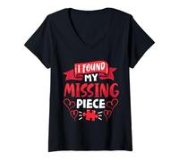 Women's I Found My Missing Piece V-Neck T-Shirt