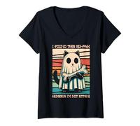 Womens I Found This Su-Paw Humerus I'm Not Kitten - Cat Halloween V-Neck T-Shirt