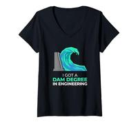 Women's I Got A Dam Degree in Engineering Civil Engineer V-Neck T-Shirt